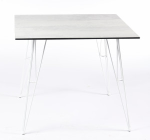 RC404-90-90-SHT-TU10 "Руссо" обеденный стол из HPL квадратный 90х90см, цвет светло-серый 4SIS