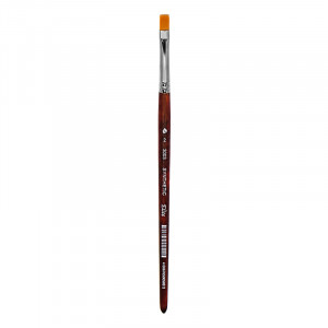 3003202 Кисть синтетика плоская короткая ручка №02 ХМ