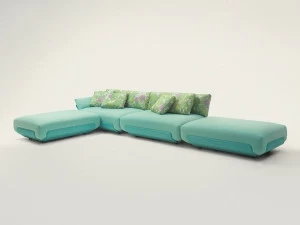 Paola Lenti Садовый диван из ткани со съемным чехлом