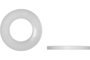 19593540 Плоская полиамидная (пластиковая) шайба DIN 125А, D3, 50 шт. 00-00001202 DINFIX