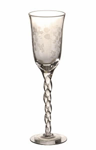 Бокал для шампанского на узорной ножке ANTIC LINE DEC ИНЛАВКА ДИЗАЙНЕРСКИЕ 068385 Прозрачный