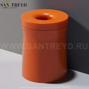Agape ROTO Корзина для белья 41 см из пластика оранжевая ACOM0792AL