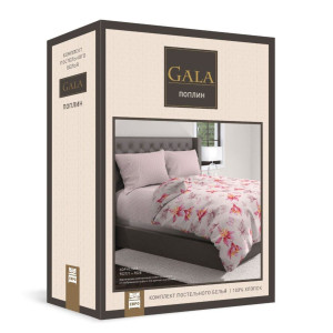Комплект постельного белья Корнелия 739892, двуспальный, поплин цвет разноцветный GALA