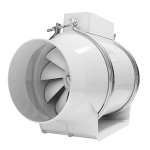 Вентилятор канальный вытяжной TURBO D100 мм 48 дБ 180 м³/ч цвет белый DOSPEL