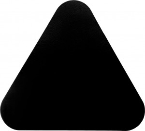 10646799 ADJ Треугольная подставка под бокалы двусторонняя 12х12см, серый/черный Кожа искусственная
