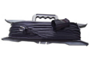 15540129 Удлинитель-шнур на рамке 1 гнездо ПВС 3х1 с/з черный Шу/Р20м-16А 70.50.04.05.02 T-Plast