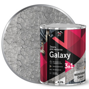 84871676 Эмаль по металлу Galaxy молотковая цвет серый 0.75 л STLM-0056709 PARADE
