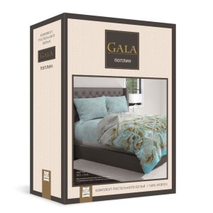 Комплект постельного белья Наргиз 739895, двуспальный, поплин цвет разноцветный GALA