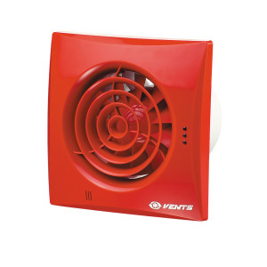 Вентилятор осевой вытяжной 100 Quiet красный D100 мм 25 дБ 97 м³/ч обратный клапан цвет красный VENTS