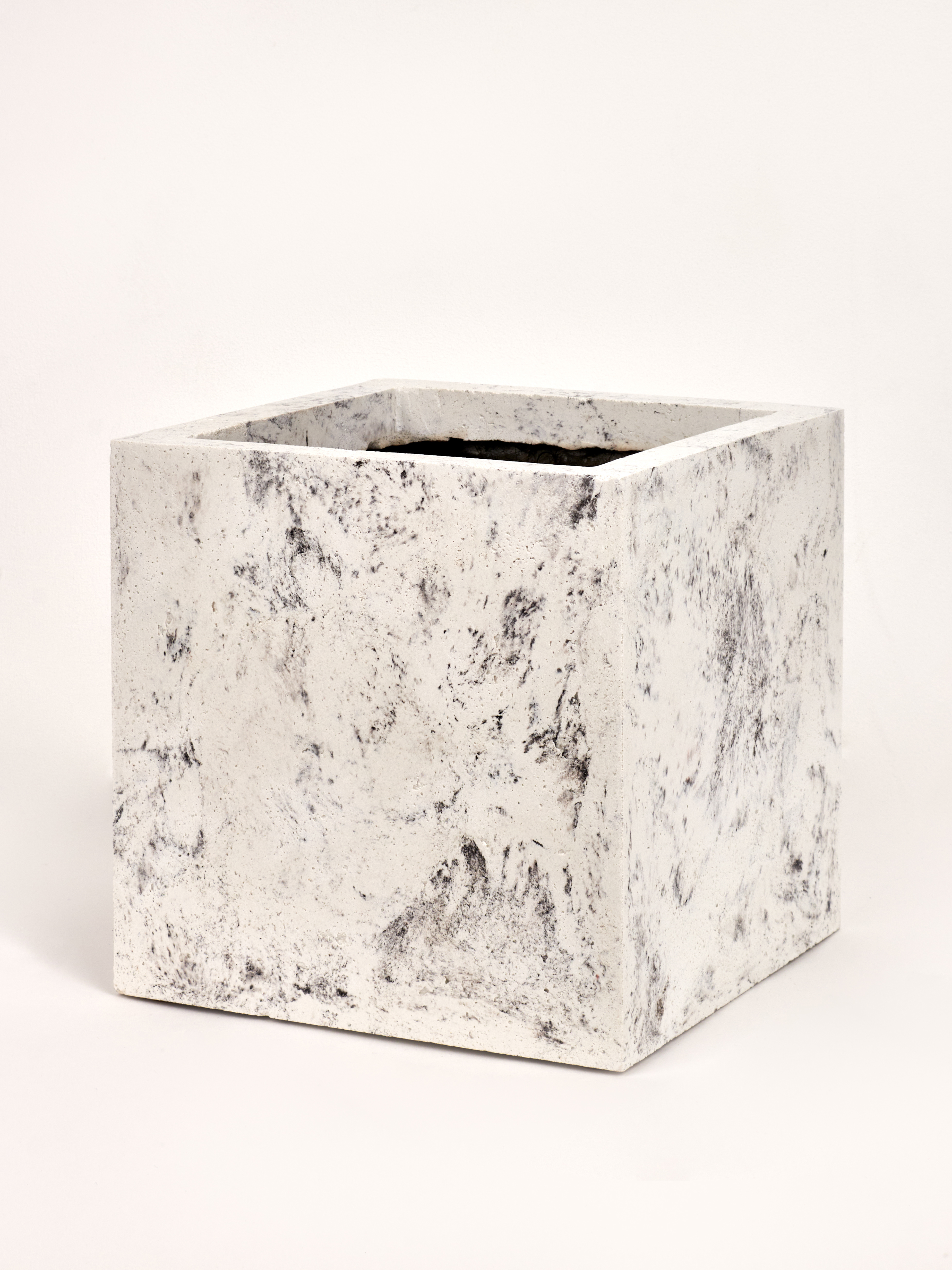 90585986 Кашпо Cubo 20 см 5 л полимербетон мрамор Квадрат STLM-0295982 MARBLE COLLECTION