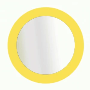 Зеркало круглое в желтой раме Sheer Sole BONESSI ДИЗАЙНЕРСКИЕ 117253 Желтый