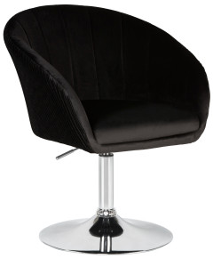 90813080 Полубарный стул Edison lm-8600 60x90x90 см велюр цвет черный STLM-0393967 DOBRIN