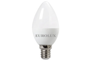 16278723 Светодиодная лампа LL-E-C37-7W-230-2,7K-E14/свеча, 7Вт, теплый белый, Е14 76/2/7 Eurolux