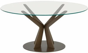 Tonin Casa Круглый стеклянный стол на металлической основе