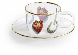 Seletti Чашка кофе из боросиликатного стекла с блюдцем Seletti wears toiletpaper
