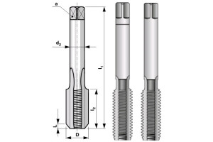 15780206 Набор метчиков HSS из 2-х штук, M 2,5 шаг 0.45 мм 144025 Bucovice Tools