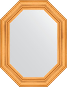 BY 7207 Зеркало в багетной раме - травленое золото 99 mm EVOFORM Octagon