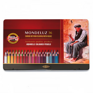 3725036001PL Набор акварельных карандашей в мет.коробке 36 цв. цветные KOH-I-NOOR Hardtmuth