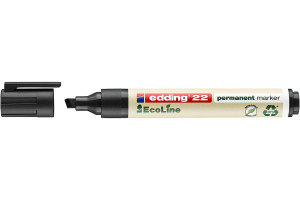 16267271 Перманентный маркер EcoLine, клиновидный наконечник, 1,5-5 мм Черный, E-22/1 EDDING