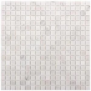DAO-608-15-4  Snow White мозаика пол 300х300 чип 15х15 (0,09м)