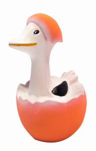ПР0041433 Игрушка для собак Утенок в яйце с пищалкой 17см латекс MAJOR