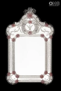 3634 ORIGINALMURANOGLASS Венецианское зеркало Секстус - муранское стекло OMG  см