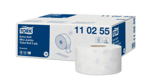 11025538 Туалетная бумага премиум-класса Mini Jumbo Extra Soft, 3 слоя Tork
