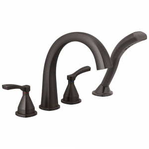 T4777-RB Римская ванна с четырьмя отверстиями Delta Faucet Stryke Венецианская бронза