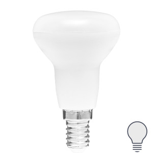 Лампа светодиодная R50 E14 220-240 В 7 Вт гриб матовая 750 лм, нейтральный белый свет VOLPE