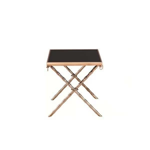 Приставной столик черный с металлическими ножками Bamboo B UNICO  248885 Медь;черный