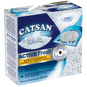 ПР0056316 Наполнитель для кошачьего туалета Active Fresh, комкующийся 5л CATSAN