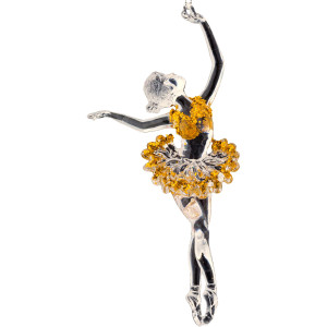 Украшение ёлочное «Принцесса балета», 16 см, пластик, цвет жёлтый ERICHKRAUSE DECOR