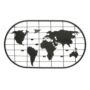 Декор настенный «Карта мира» с зажимами в комплекте 60 х 35 см E16-8852A A+T HOME DECOR