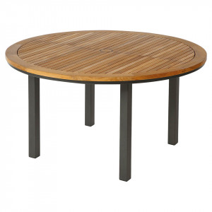 Code: 2AUC14.01 Стол Aura 140 Ø Teak  Aura Dining