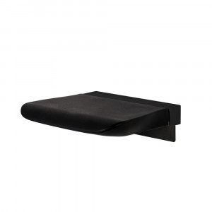 EVTKTRTEVER Life Design Складное сиденье для душа из полиуретана - Tuck Tray Tuck Черный кронштейн, черное сиденье