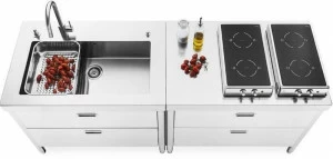 ALPES-INOX Кухонный гарнитур со складной плитой и ванной Liberi in cucina