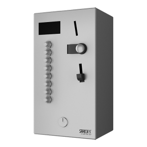 88027 Монетный и жетoнный автомат для 2 - 8 или 12 душей, прямое управление, выбор душа пользователем SANELA
