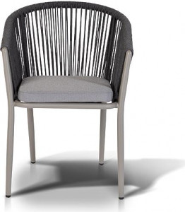 AS1158-Rope "Марсель" плетеный стул из полиэфирных лент, цвет темно-серый 4SIS