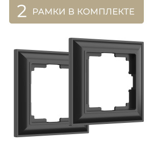 90632344 Рамка для розеток и выключателей Fiore черный 1 пост цвет черный STLM-0318511 WERKEL