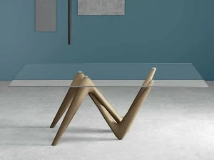 Italy Dream Design Прямоугольный стол из закаленного стекла