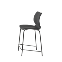 Uni 378B-M Барный стул со стальным каркасом, 4 ножки. Сиденье из полипропилена с обивкой. Et al. Uni
