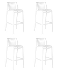 91122360 Комплект барных стульев 4 шт Chloe bar lmzl-pp777 45.5x102x51 см цвет белый STLM-0493084 DOBRIN