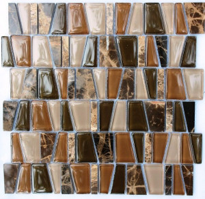 Мозаика стеклянная с вкроплениями природного камня S-849 SN-Mosaic Exclusive