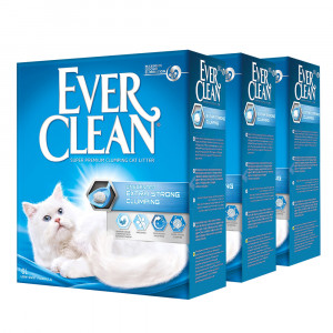 ПР0032241*3 Наполнитель для кошачьего туалета Unscented Extra Strong Clumping без ароматизатора 6л (упаковка - 3 шт) EVER CLEAN