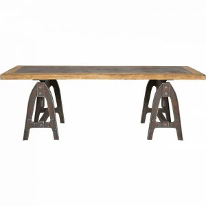 Обеденный стол деревянный на металлических опорах 200 см Manufactory KARE MANUFACTORY 323046 Коричневый