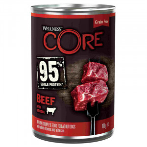 ПР0053613*6 Корм для собак Core 95 говядина с брокколи банка 400г (упаковка - 6 шт) Wellness