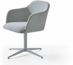 PARLA DESIGN Вращающееся кресло из ткани с 4 спицами и подлокотниками Mod U010072
