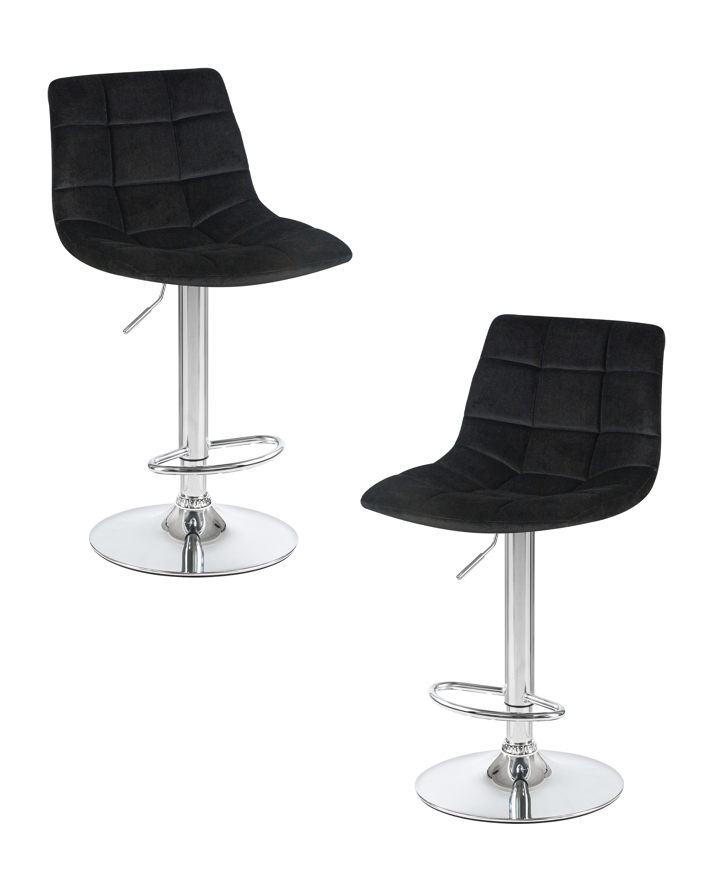90559210 Барный стул Tailor lm-5017 47x113x49 велюр цвет черный 2 шт STLM-0282010 DOBRIN