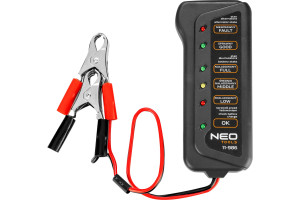 17670330 Тестер нагрузки и заряда аккумулятора 12 В, цифровой светодиод 11-986 NEO Tools