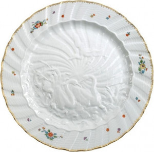 73347 Meissen Тарелка обеденная 28см "Лебединый сервиз" (индийские цветы) Фарфор